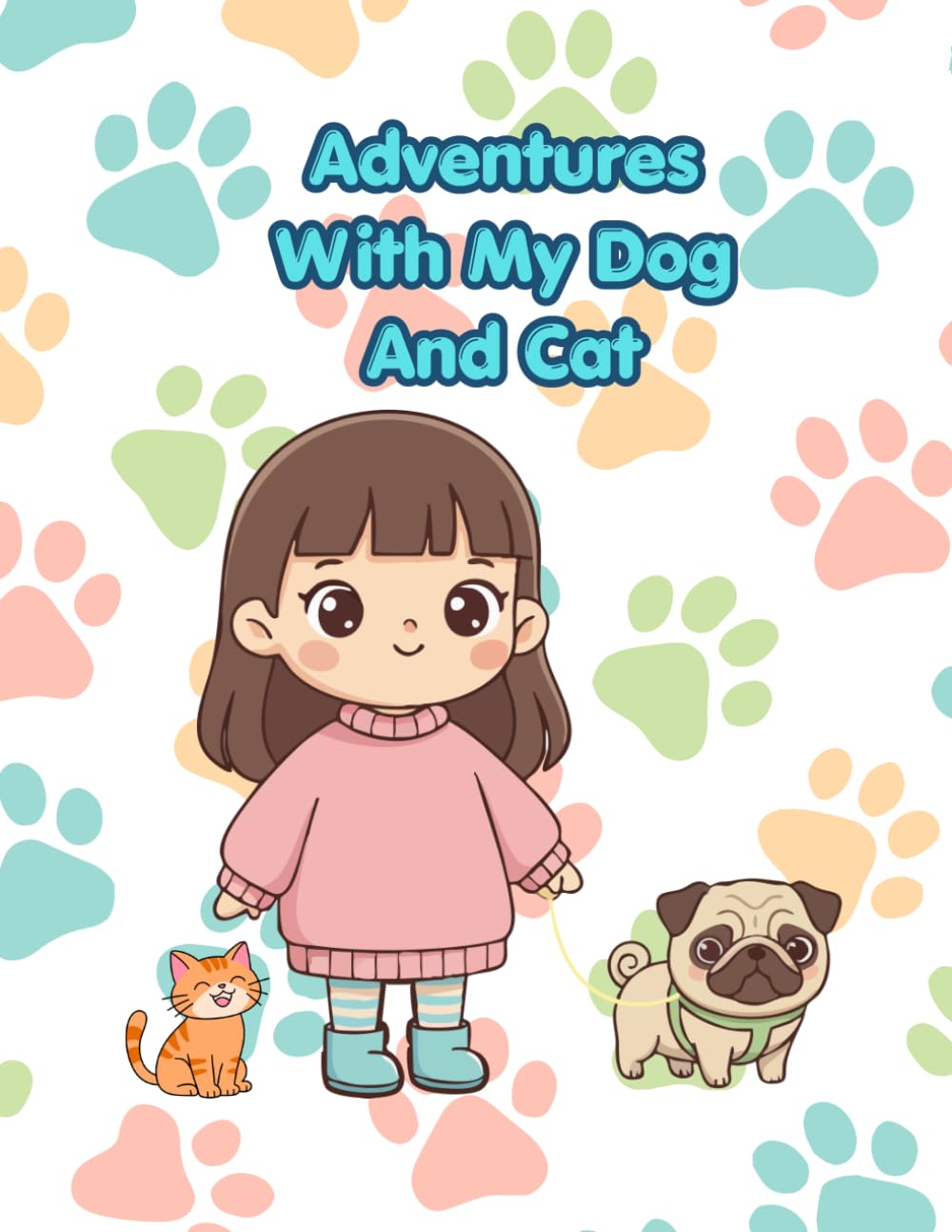 Adventures With My Dog And Cat: Dog And Cat Adventures, Daily Activities With My Human, Friendship And Exploration, Pet Lover's Coloring Book, 50 adorable pages, 8.5 x 11 inches