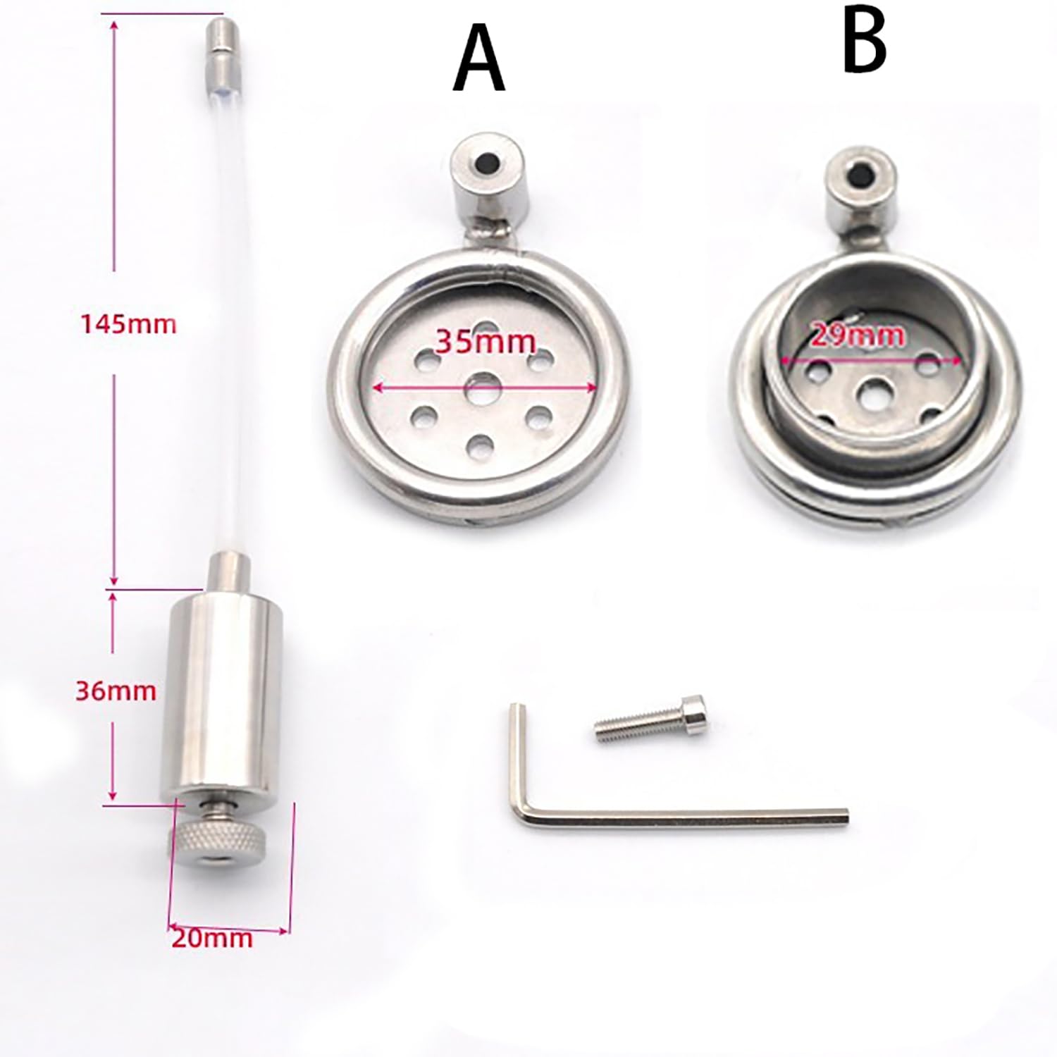 Llave de Acero Inoxidable Tipo Negativo Tadpole Lock Jaula de Entrenamiento de Béisbol
