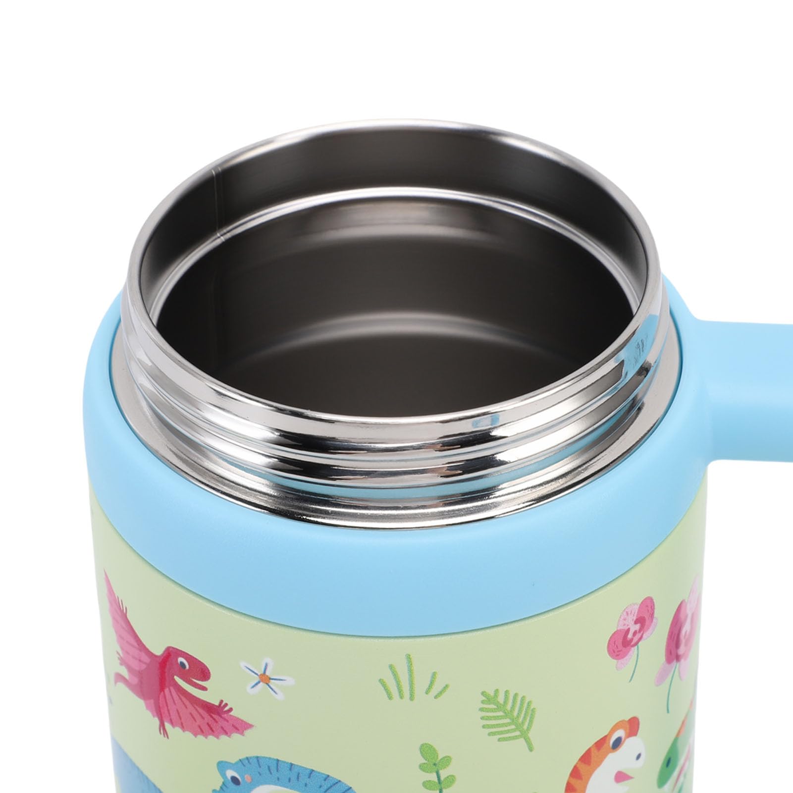 Cryfokt Wal-Brunnenbecher aus Edelstahl für, 710 Ml, Schnabeltasse mit Spritzwassergeschützter, Breiter Öffnung und Ergonomischem Griff für Kleinkinder (GREEN)