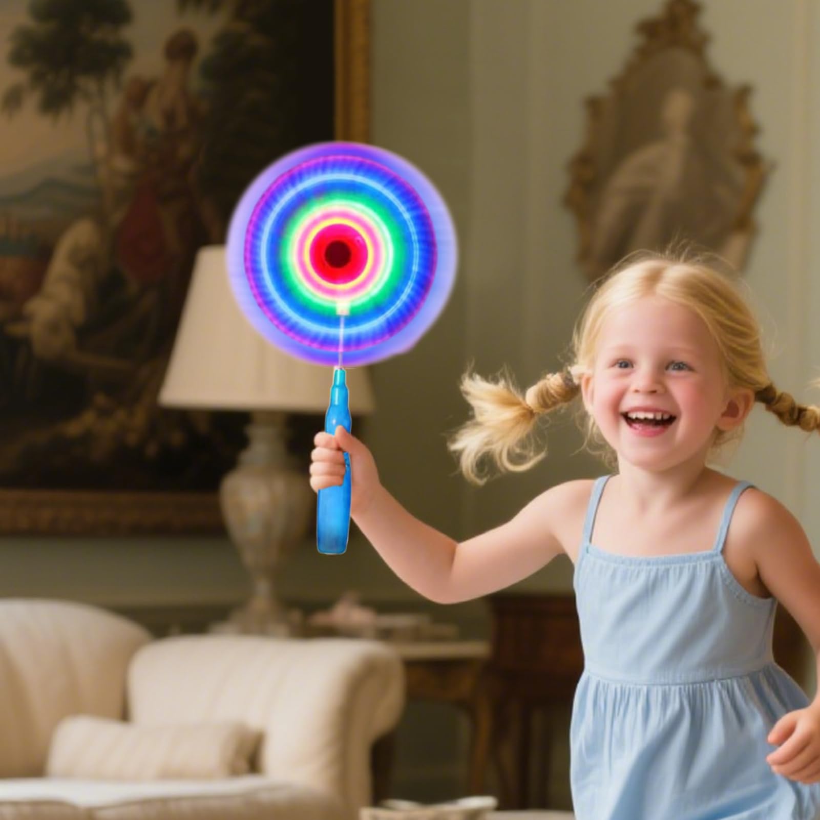 Bacchetta Magica LED Rotante Da 19 Cm – Giocattolo Luminoso Per Concerti, Feste E Giochi Sensoriali
