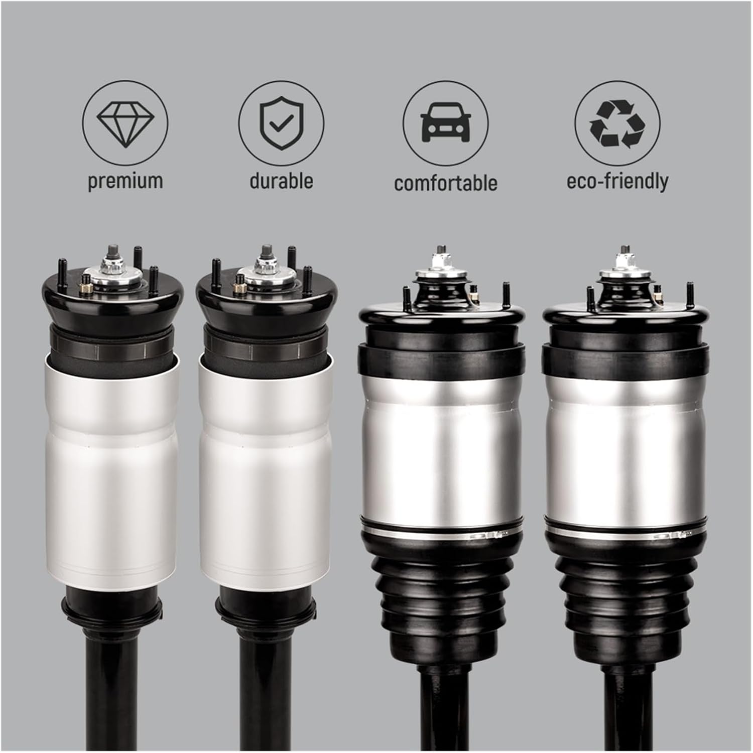 4x Air Suspension Shock Absorber Compatible With Range Rover Sport LS & Discovery Mk3 Mk4 Spring Assembly Shocks