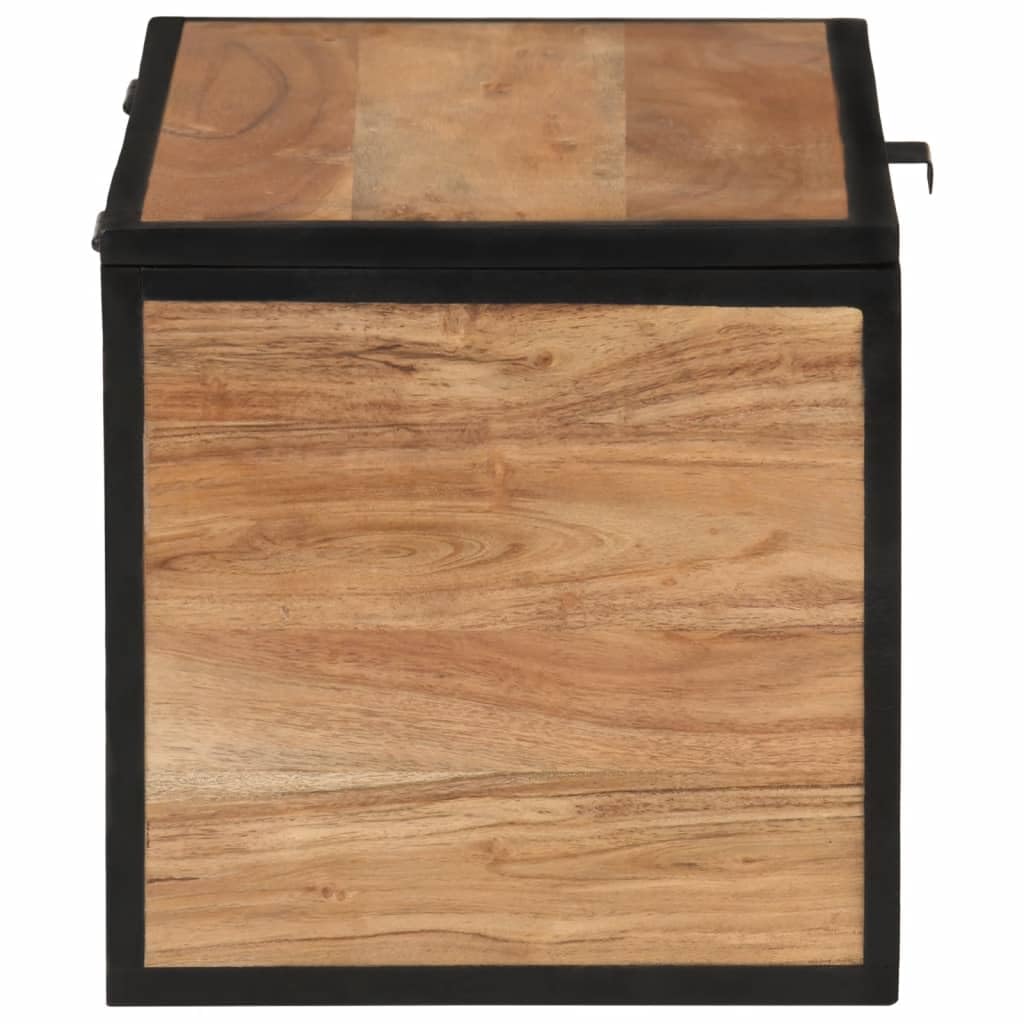 vidaXL Truhe 60x30x30 cm Massivholz Akazie und Eisen