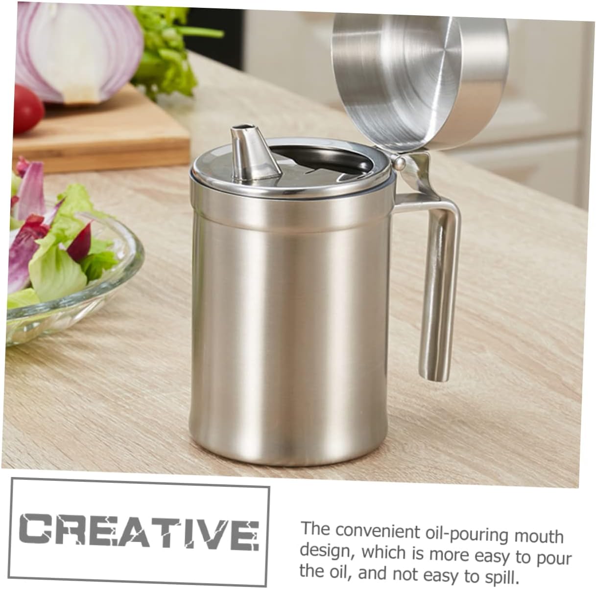 Stainless Steel Oil Dispenser Leakproof Sauce Bottle for Kitchen Sprayer Oil Mister Squeeze Bottle for Sauces