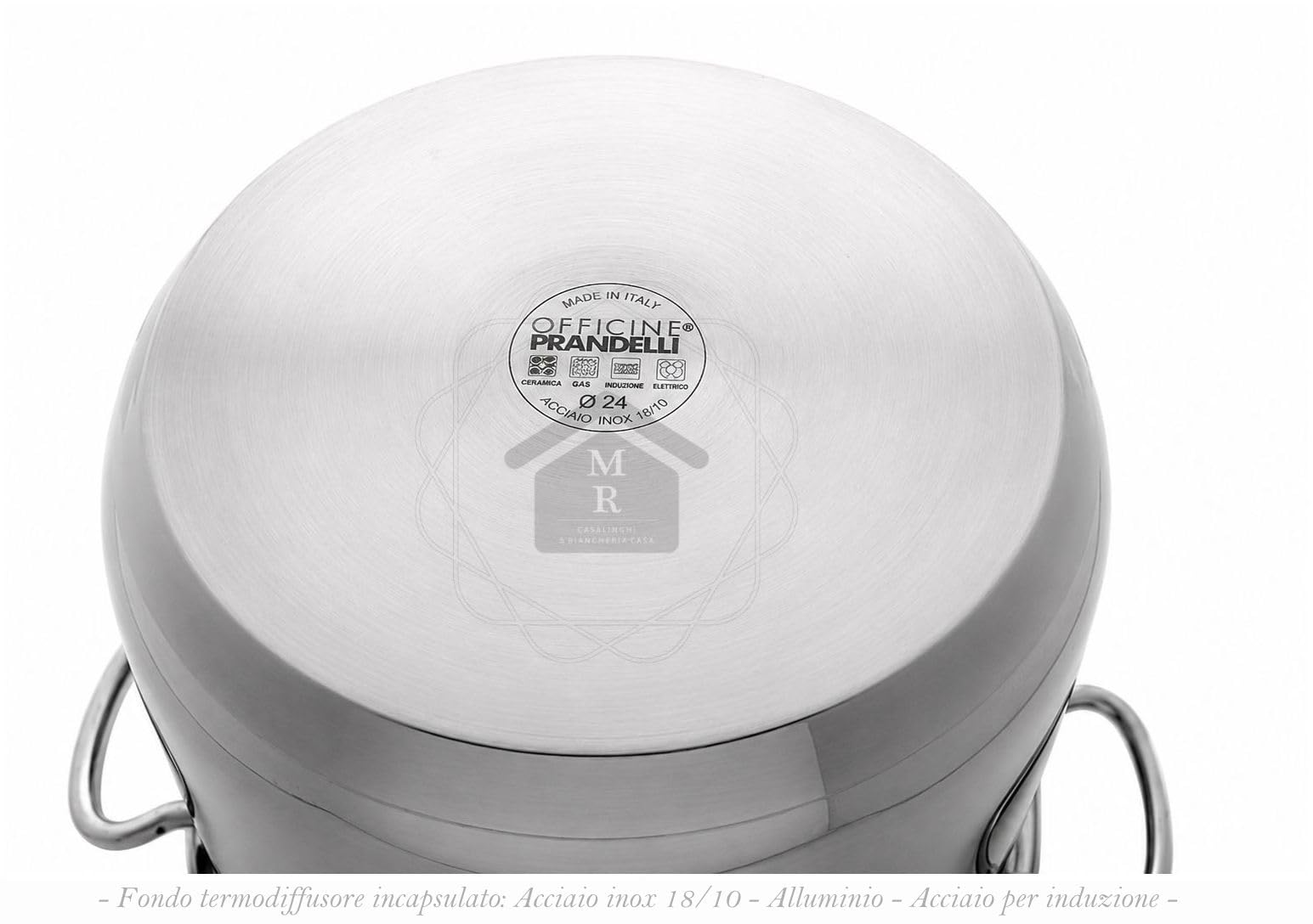 Set Spaghettiera Multipasta con Doppio Cestello in Acciaio Inox 18/10 Linea Inoxtherm