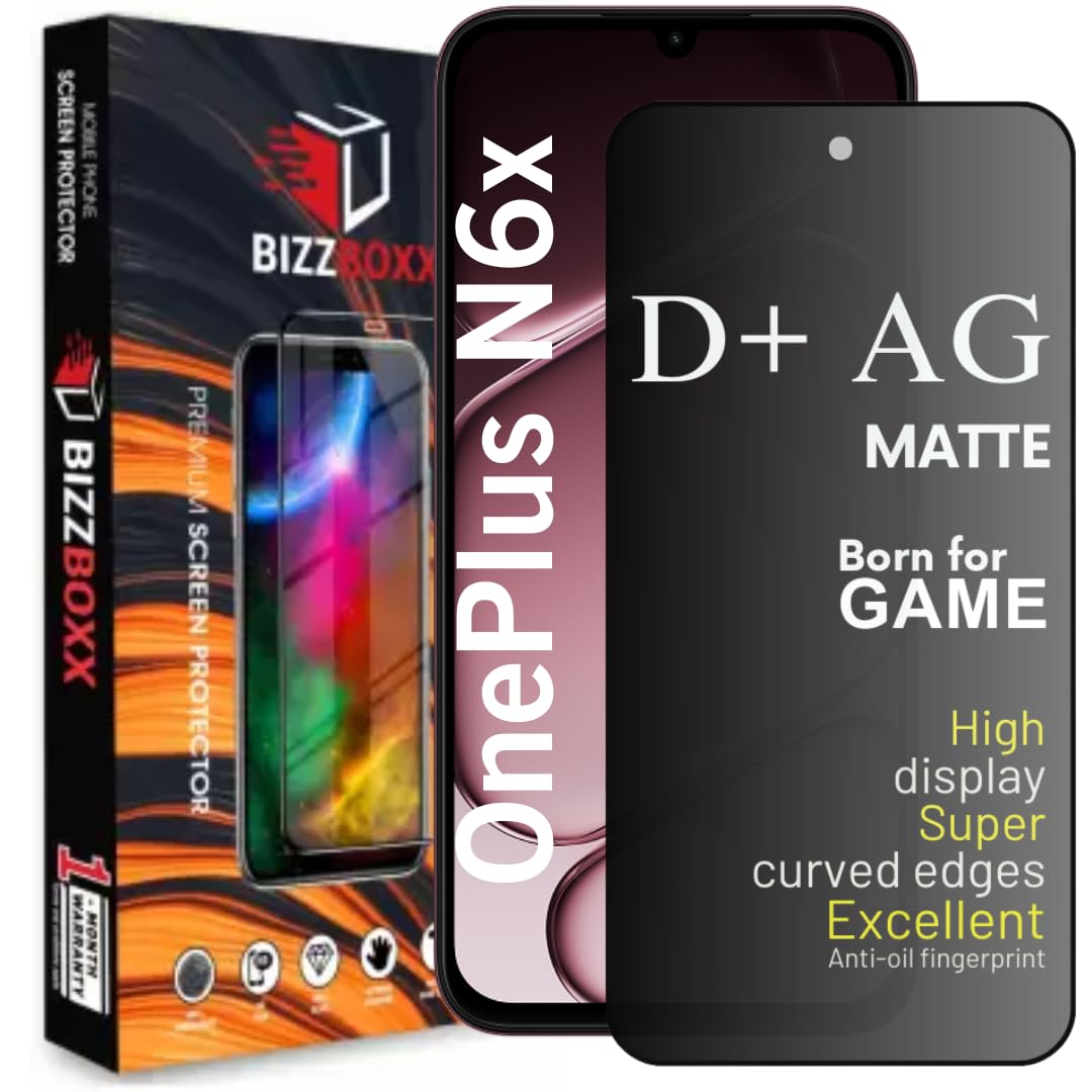 D+ AG Matte Tempered Glass Screen Guard Protector For OnePlus N6x Matt Temper Glass Anti Fingerprint Gaming Special With Camera Cut (One Plus N6 x - 6.8 Inch)- Pack of 1-image-41
