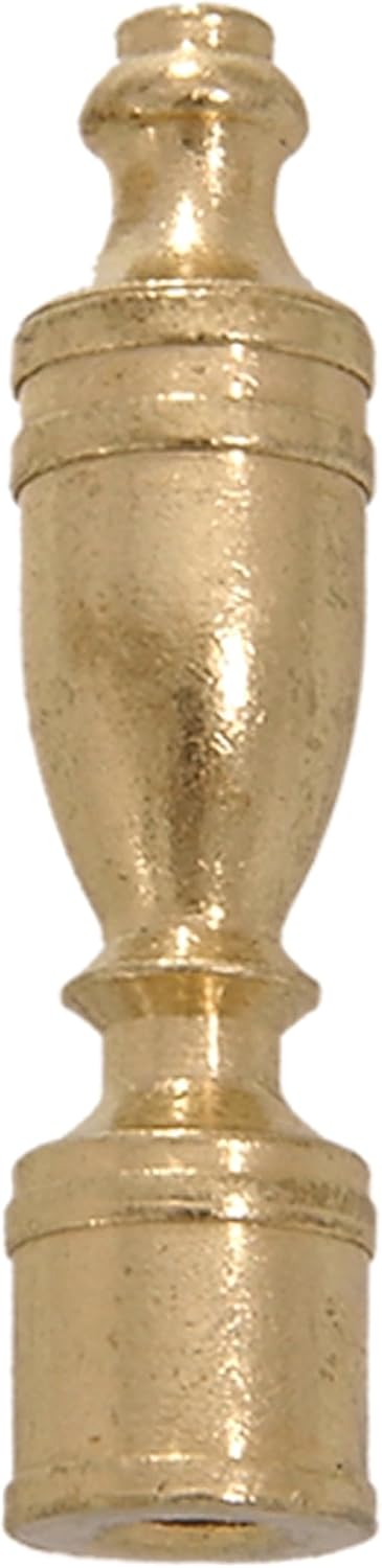 B&P Lamp® 2 3/8" Brass Finial, 1/4-27F, Unfinished
