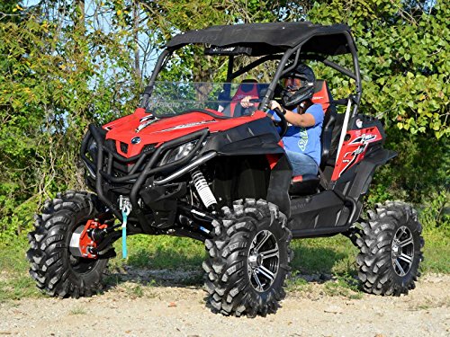 Superatv Rock Sliders Nerf Bars Tree Kickers For 2014+ Cfmoto Zforce 800Ex / 2017+ Cfmoto Zforce 1000 | Black | Constructed Of 1.75" Heavy-Duty Tubing | Powder Coat Finish |  Bolt-On Mounting #TOP5