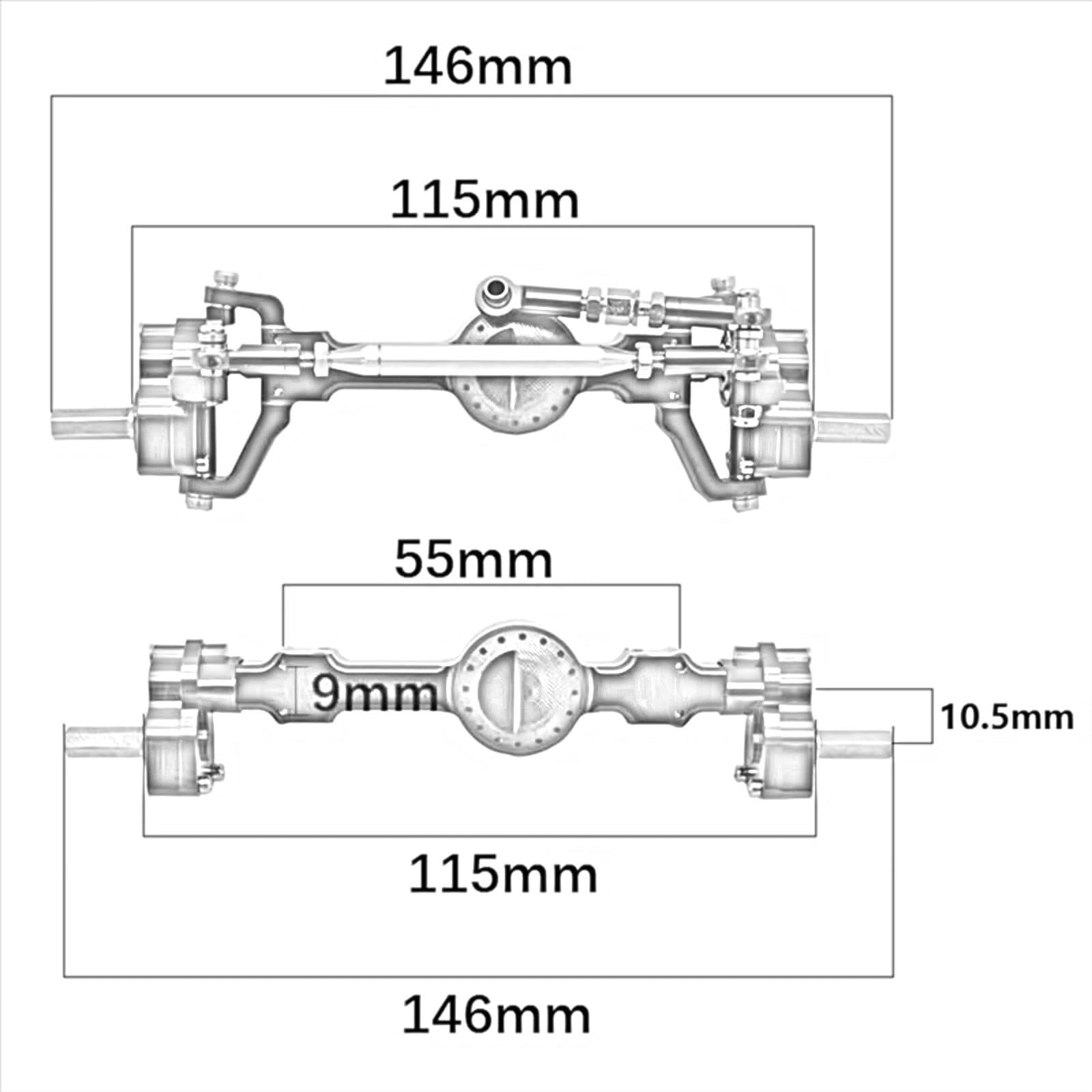 ASSE del Portale RC per MN per MN99S per MN98 D90 D91 D99 D99S MN90 1/12 rc Car Upgrade Parts CNC Metal Portal Assale Anteriore E Posteriore