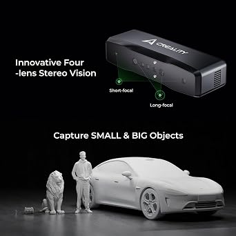 Creality Otter Lite Wireless 3D Scanner, Handheld High Precision 0.05mm 3D Scanner for 3D Printing, 30fps Real-Time Scanning, Compatibility (20mm3 to 2000mm3), Wi-Fi & Mobile Control