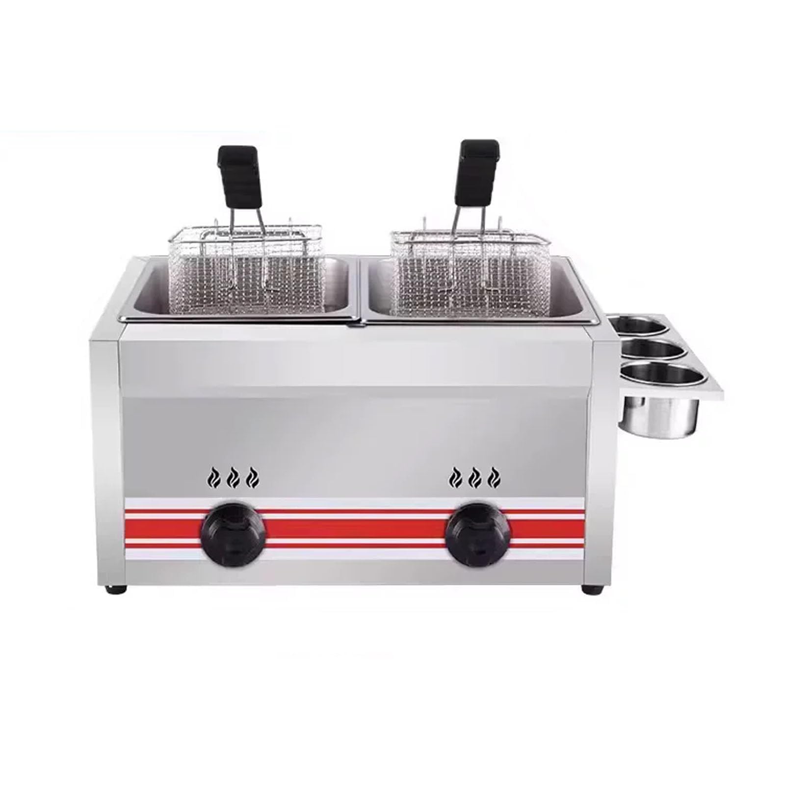Freidora de gas de 20 L freidora comercial de acero inoxidable para restaurantes