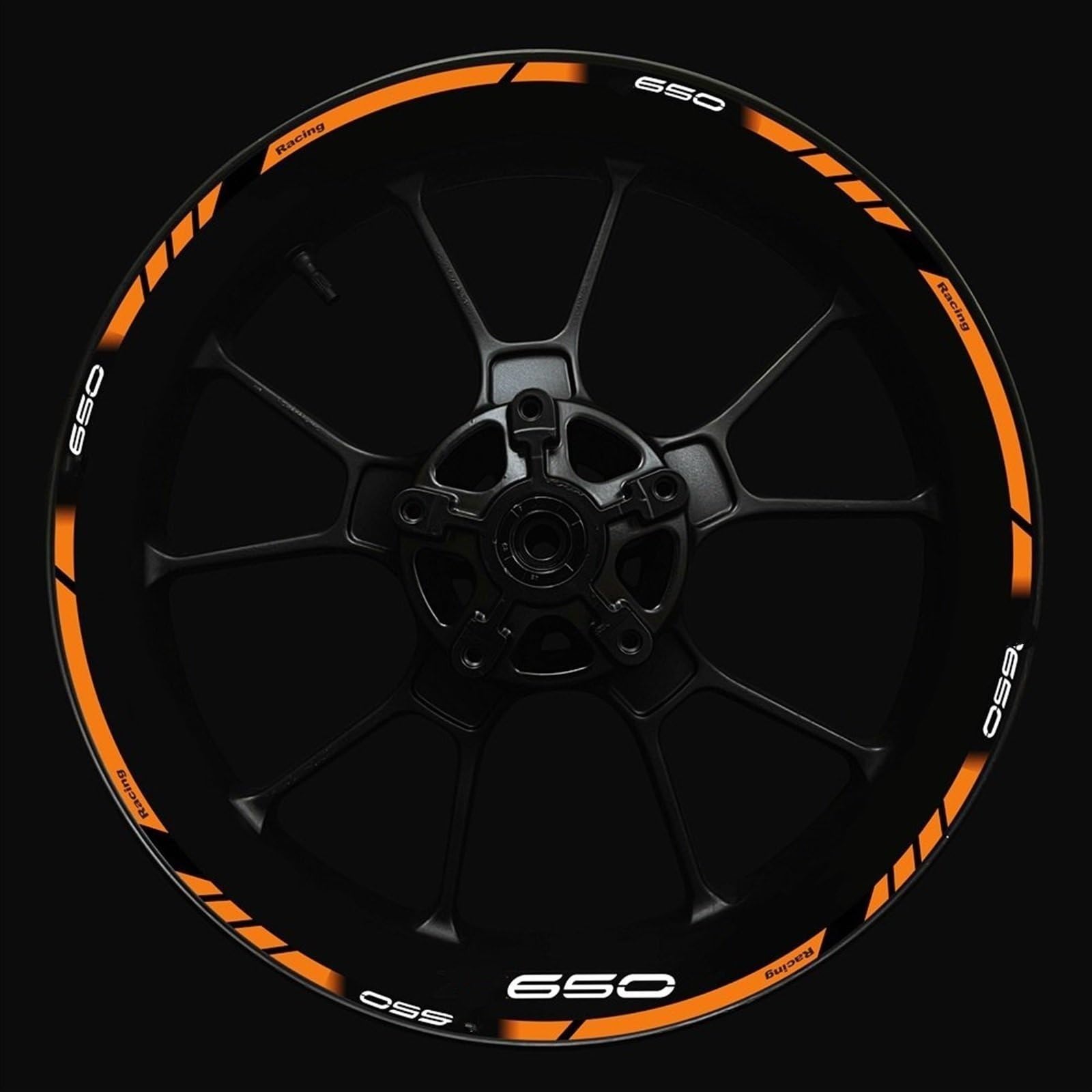 Front and Rear Wheel Hub Decal Set Improved Decoration for Kawasaki for Z650 Motorcycle Rim Stickers Motorbike(Color10)