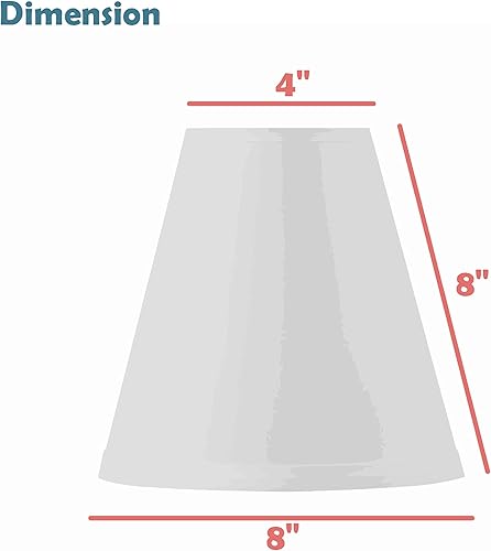 Miniatura 5 de Aspen Creative 32169 - Pantalla de lámpara de araña con forma de imperio de transición, color negro, (4 x 8 x 8 pulgadas)