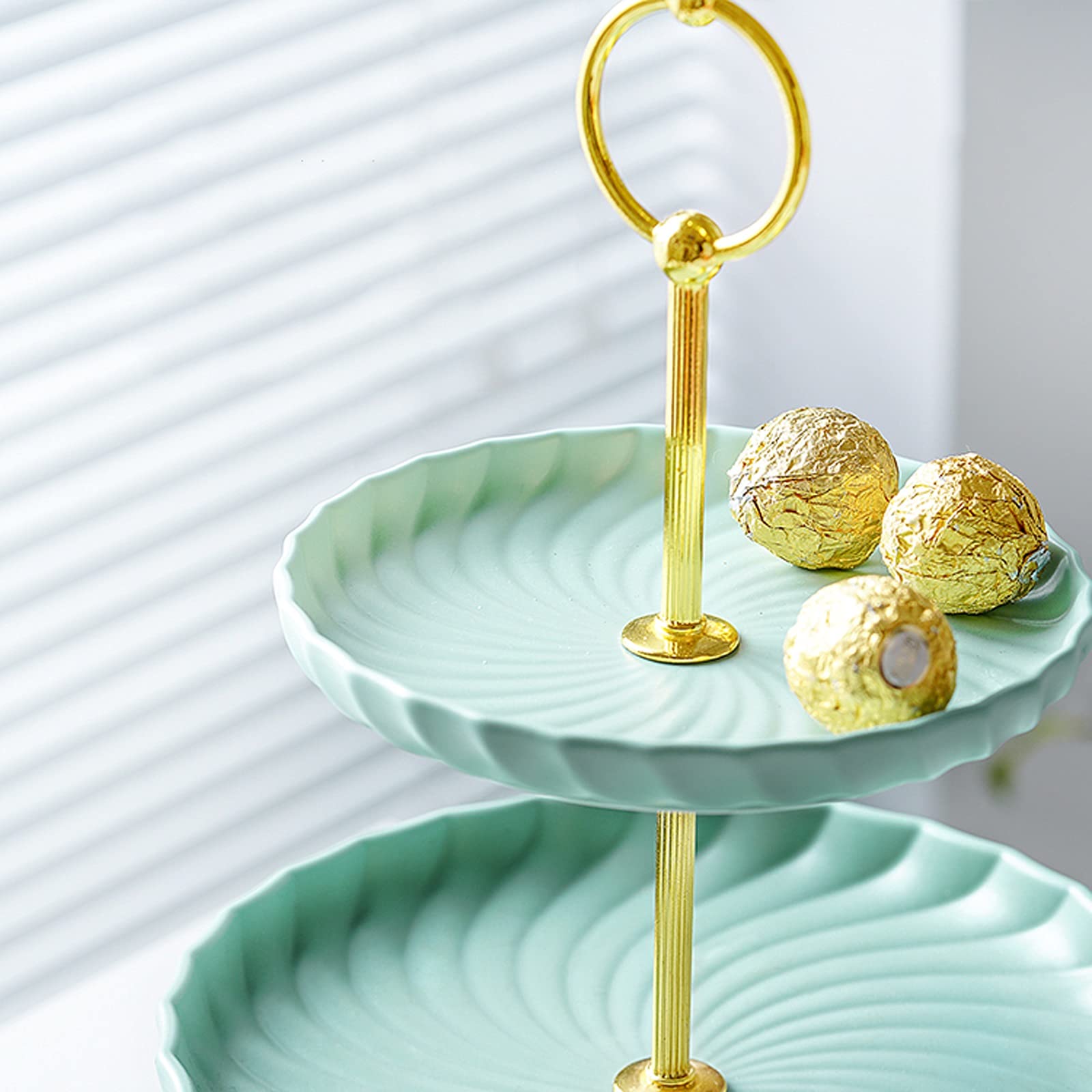 Soporte De Cerámica Para Tartas Con Mango De Metal