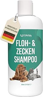 Petsly® Floh & Zeckenmittel für Hunde -500ml - Flohshampoo Hund & Zeckenschutz Hund & Katze, Flohmittel Hund mit Teebaumöl - Sensitives Hundeshampoo, Floh und Zeckenschutz für Hunde product image