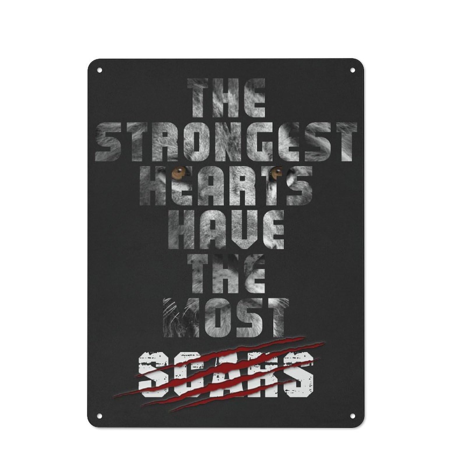 Junmoney Style-3 Metal Plaque 40X30cm With The Strongest Hearts For Hallway Wall, Rustic Decor, A Metal Wall Feature For Hallways And Entrance Areas