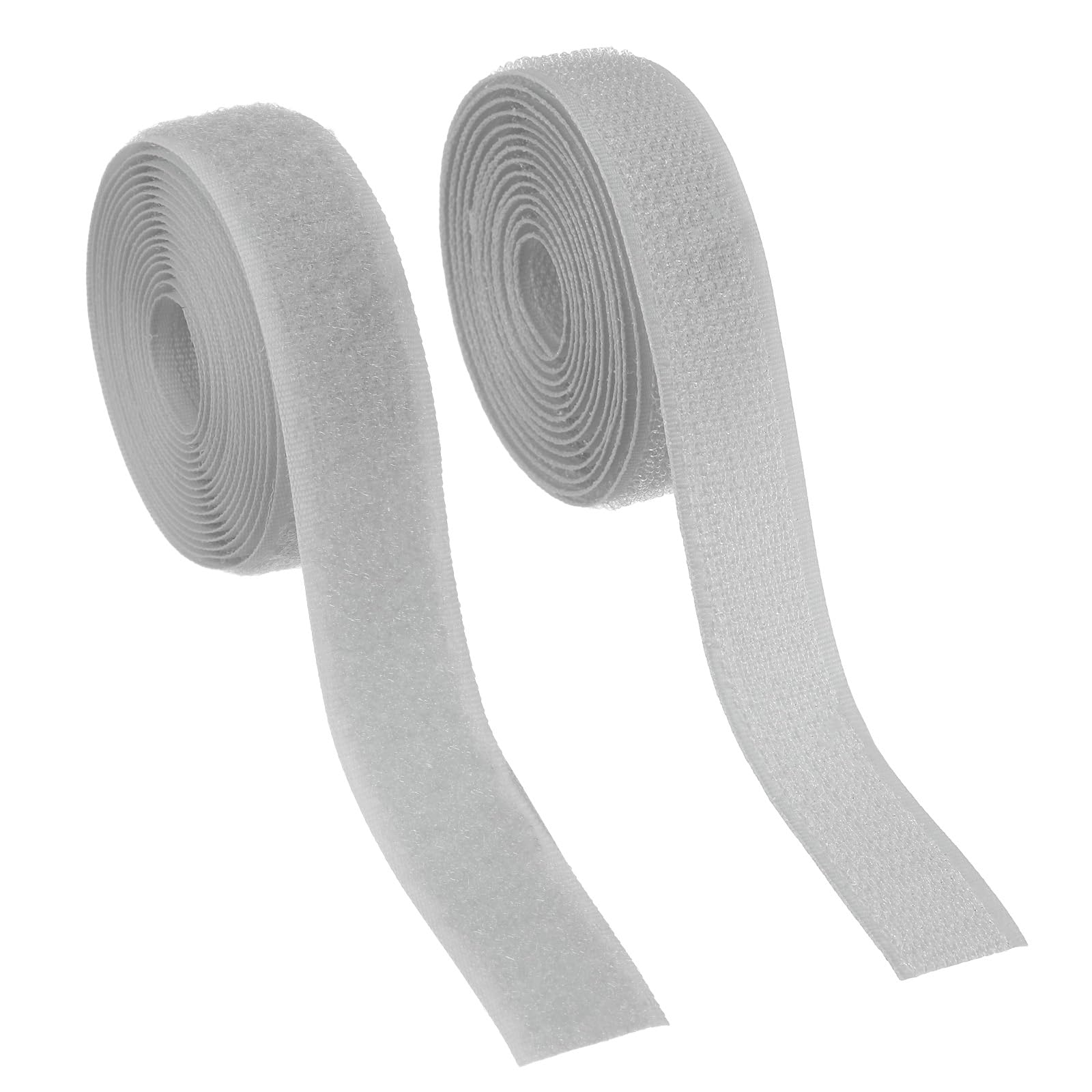 YELARXI Sew on Hook and Loop Tape, 3/4 Inch Width Non-Adhesive Back Nylon Sewing Fastener Strips Interlocking Fabric Tape 2 Yards Fit for Clothing Crafts Sewing DIY Project - (Light Grey)