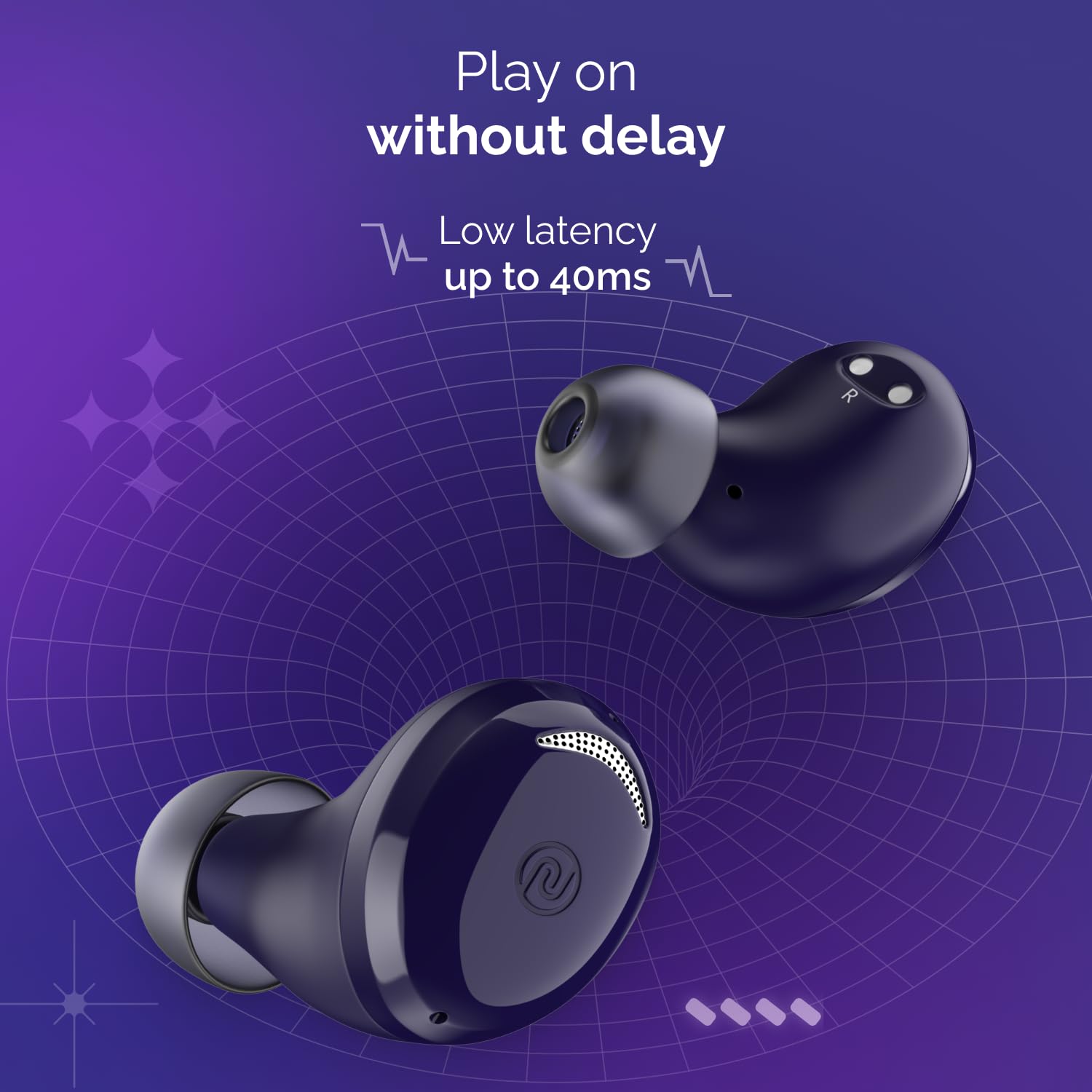Noise Buds Trance in-Ear Truly Wireless Earbuds with 45H of Playtime, Low Latency(up to 40 ms), Instacharge(10 min=200 min), BT v5.3(Space Blue) — Amazon image 6