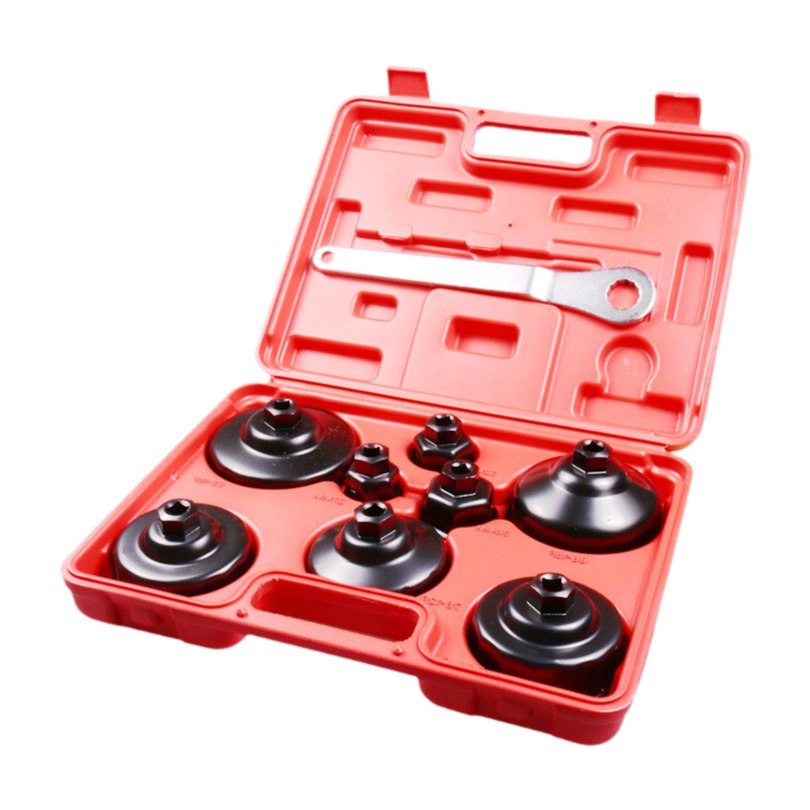 Kit de herramientas de llave de vaso para filtro de aceite, 9 piezas, extracción de tapa de carcasa automática Filtro de urea SCR