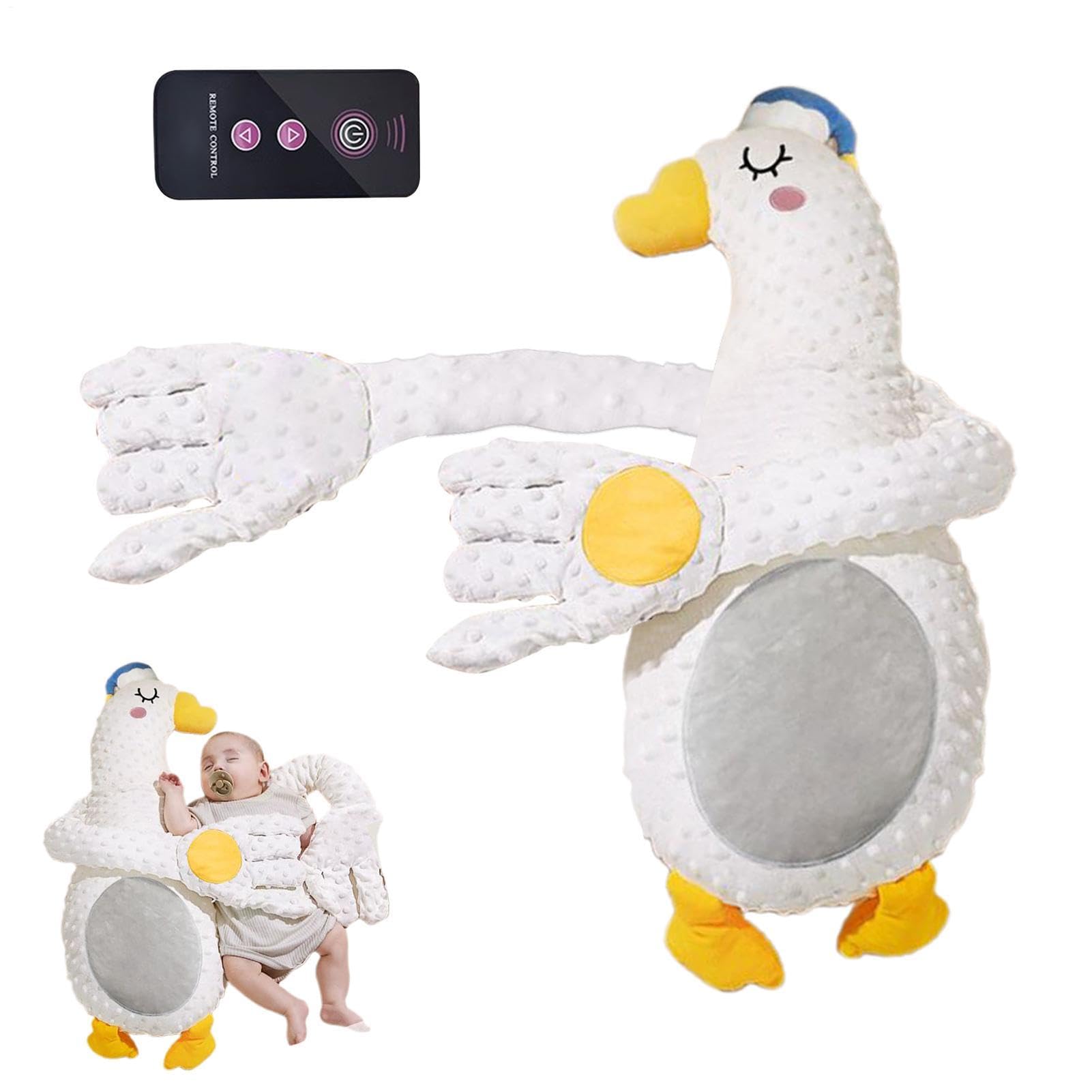 YNPQTDS Electric Animal Shape Toy with Remote Pearl Cotton 68x25cm Sleep Soother Patting Doll Slapping Soft Comfort Plush Animal for Boys Girls Vibrating Mattress Pad — view 7