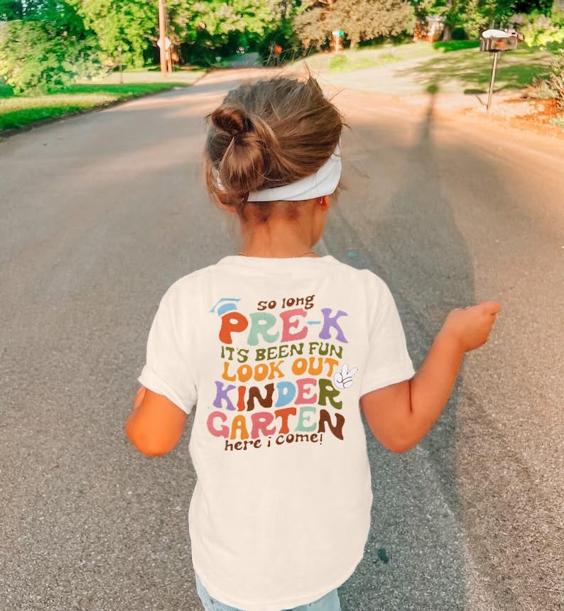 Pre-K Graduation Shirt: Toddler Girls Boys Last Day of School T-Shirt Kids 2025 Preschool Graduation Gift Tops3