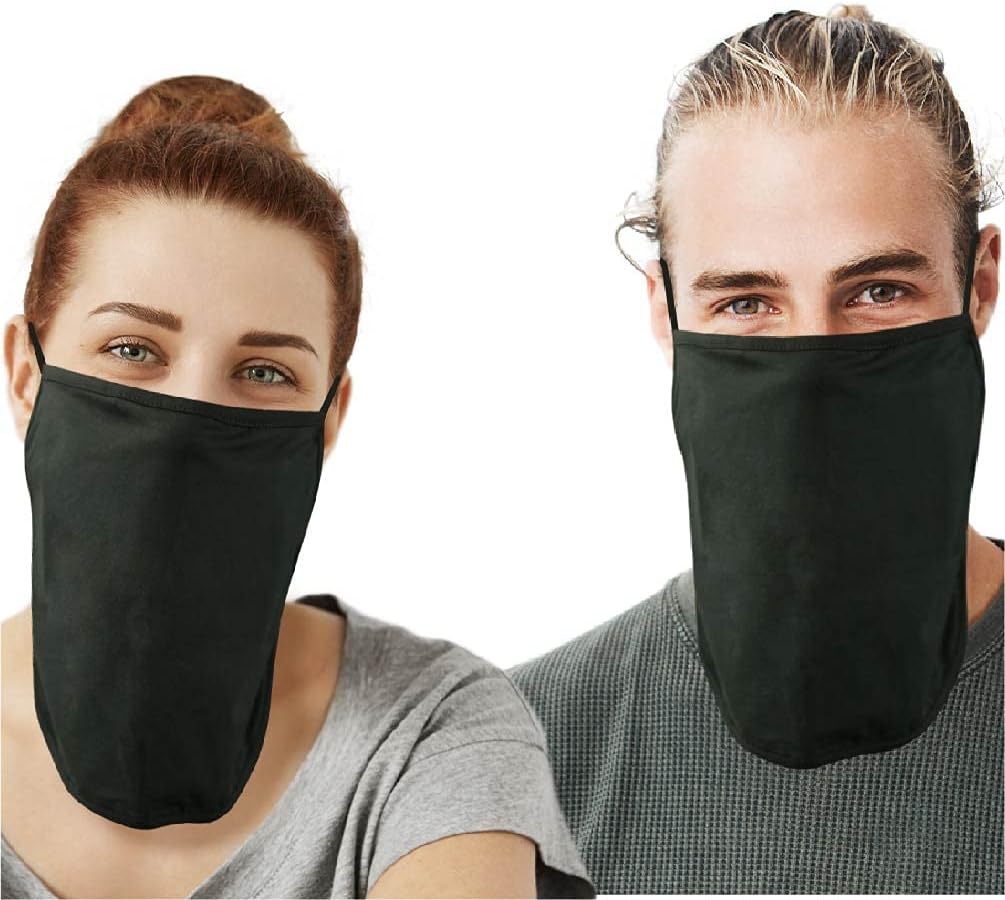 PURIAN Lightweight Breathable Face Mask with Filter Pocket | Gym Face Mask | Adjustable Ear Straps | Half Neck Gaiter (Pro 2 Pack)