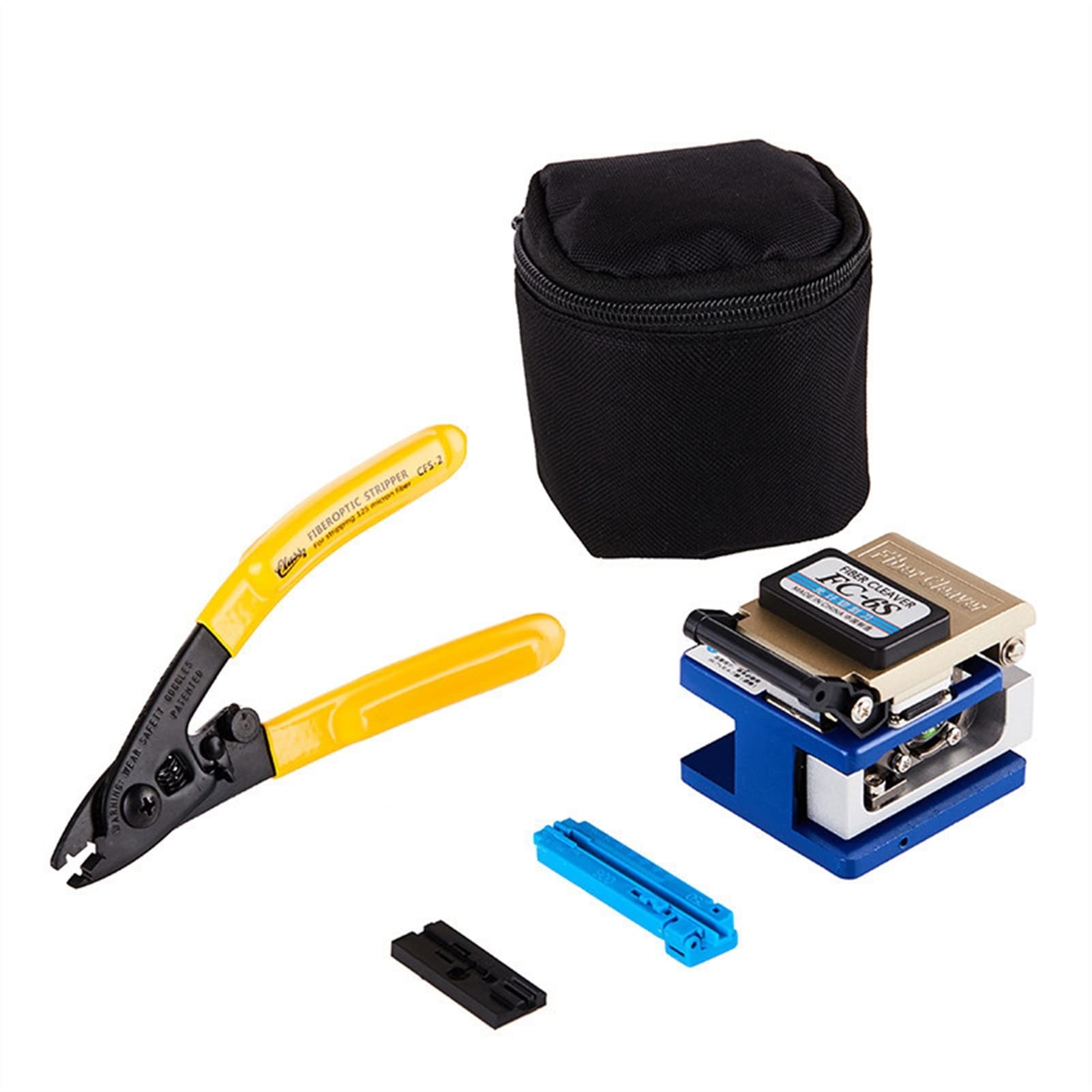 LNHHG Fiber Cleaver, FTTH Fiber Optic Splice Tool Kit Cutter Optical Cleaver FC-6S High Precision +bag +CFS-2