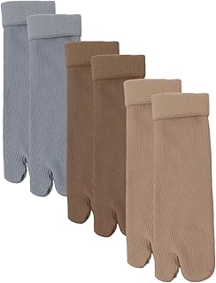 fims - fashion is my style Winter Socks Thumb Toe Adult Warm Line Ribbed Snow Girls Thick Wool Socks Thermal Men Women Solid Color Velvet Fur Multicolor-picture-46