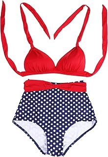 CLISPEED Roupa De Praia 2 Conjuntos De Maiô Biquíni Moda Biquíni Biquíni Cintura Maiô Para Mulheres Maiô De Duas Peças Biquíni Feminino Maiô Impressão Maiô Vermelho