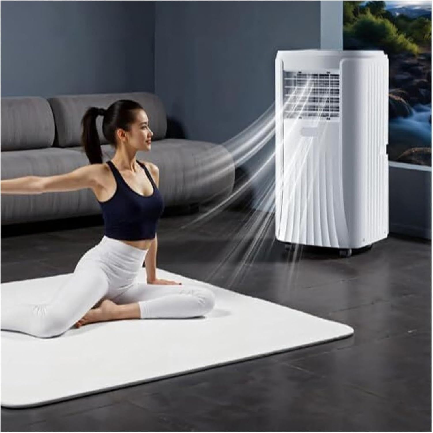 Aire Acondicionado Portátil 9000 BTU 3-en-1 Frío Deshumidificador Ventilador, Eficiencia Energética Silencioso con Mando a Distancia, para Dormitorio Oficina Ga, 9000btu, 9000BTU