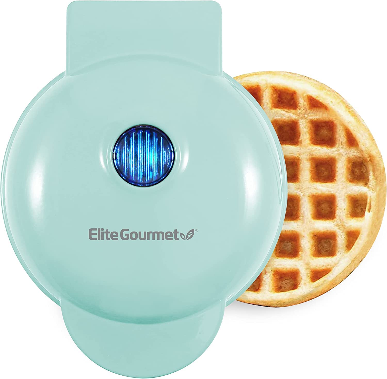 Elite Gourmet EWM015M Electric Nonstick Mini Waffle Maker, Belgian