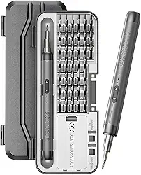 Chave de Fenda Eletrica, 46 em 1 Kit de Mini Parafusadeira Elétrica, Chaves de Precisão para Reparos Eletrônicos