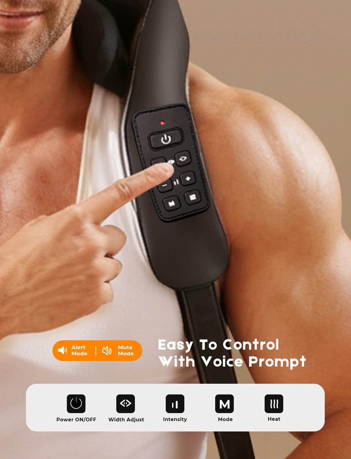 Kabelloses Nackenmassagegerät mit wärme, 4D Shiatsu Massagegerät Nacken