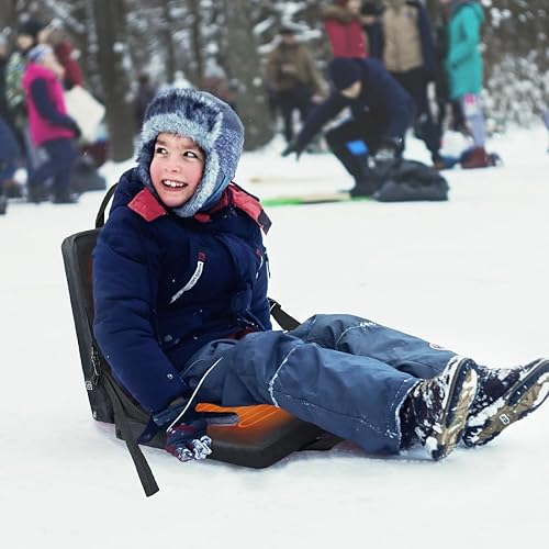 Miniatura 6 de Asiento de estadio portátil con calefacción, cojín de asiento térmico delgado con bolsillo, asientos de estadio para gradas, almohadilla para silla