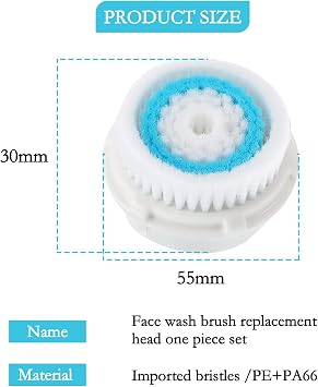 XZEIT Replacement Face Cleansing Head Facial Cleansing Brush Replacement Face Cleansing Head Compatible with Clarisonic/Creations Deep Pore Cleansing and Mia 1, 2