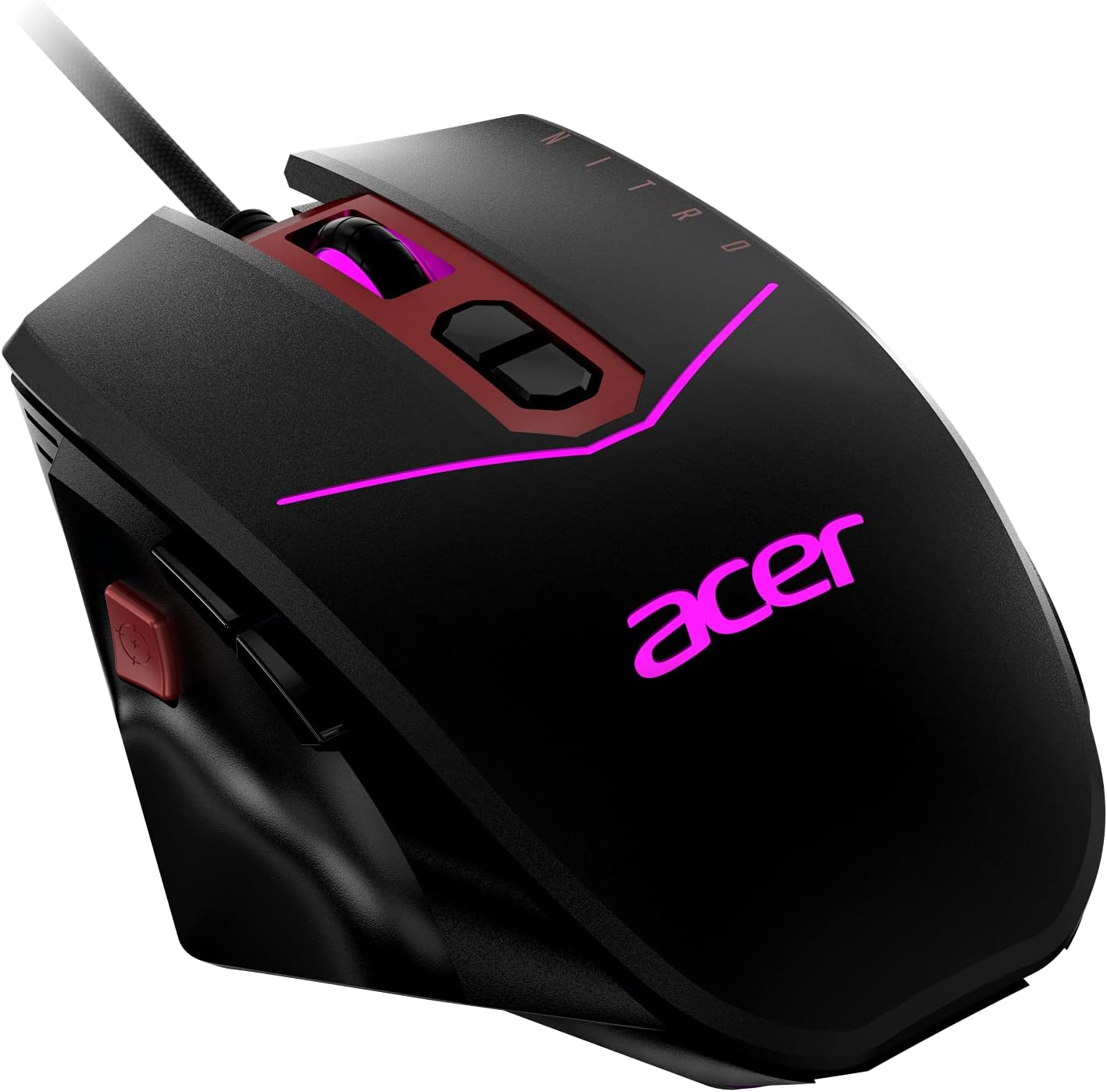 acer Nitro Gaming Mouse II Gaming Mouse with PAW3325 Sensor, Adjustable DPI & 8 Buttons Including Burst Fire