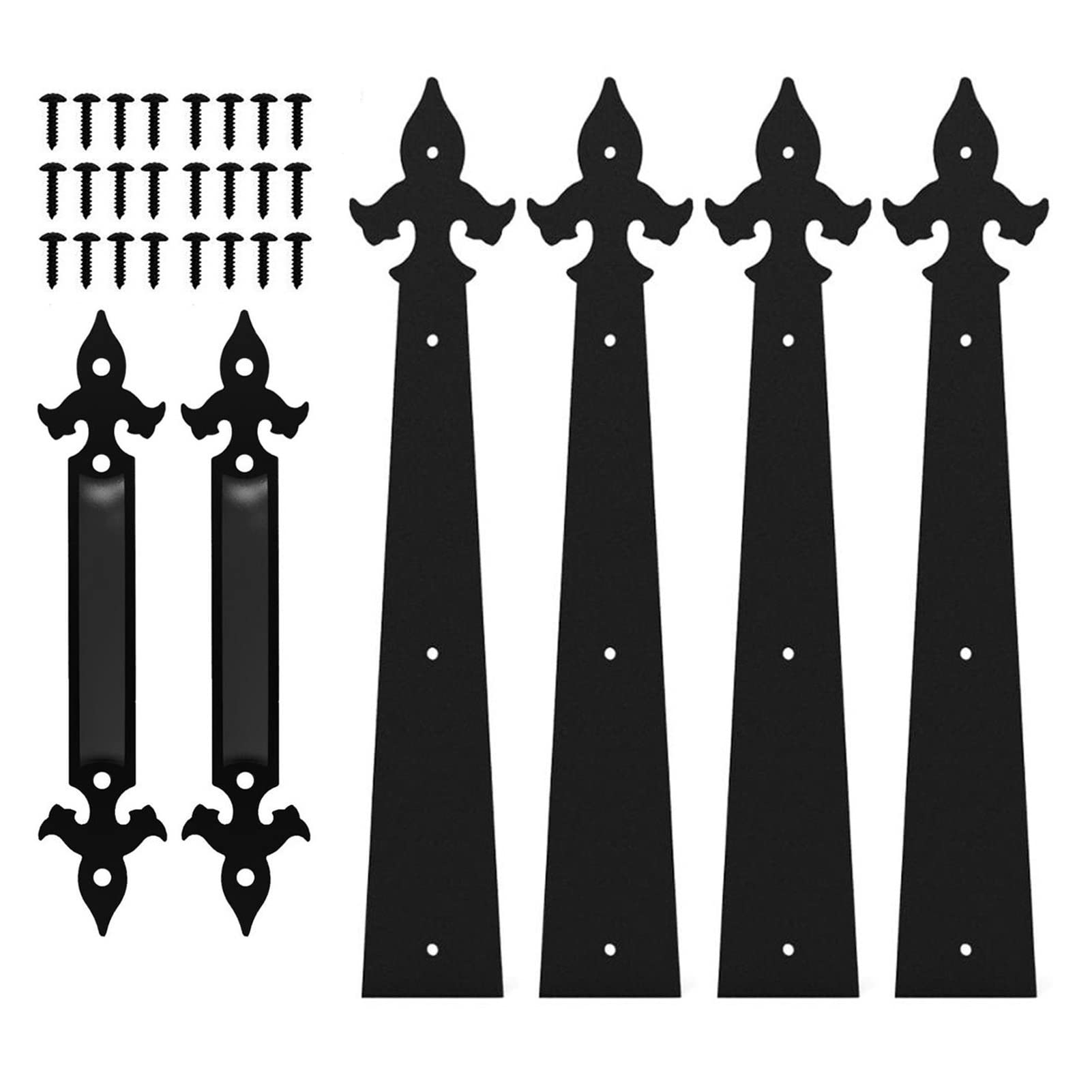 Shundeed One Color Decorative Garage Door Hardware Kit, Garage Door Handle Hinges For Garage Doors, Barn Doors And More