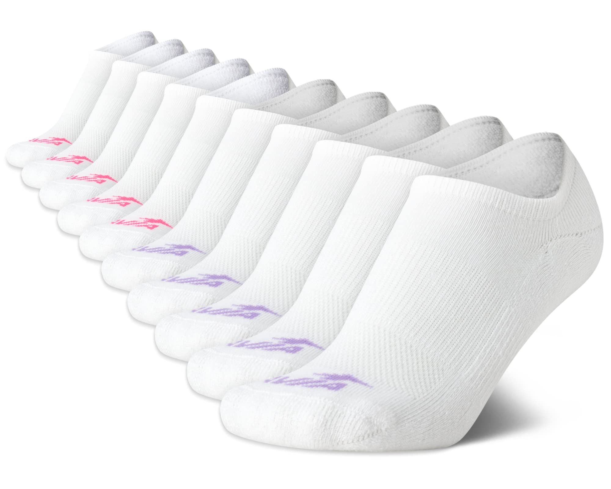 Avia Women's Low Cut Socks - 10 Pack Performance Cushioned Comfort No Show Socks - Athletic Socks for Women, Size 4-9, White Comfort