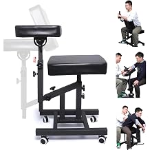 Tattoo Chair, Multi Purpose Chair, Adjustable Panel Height Angle Tattoo Chair with Wheels for Tattoo Artist and Customer