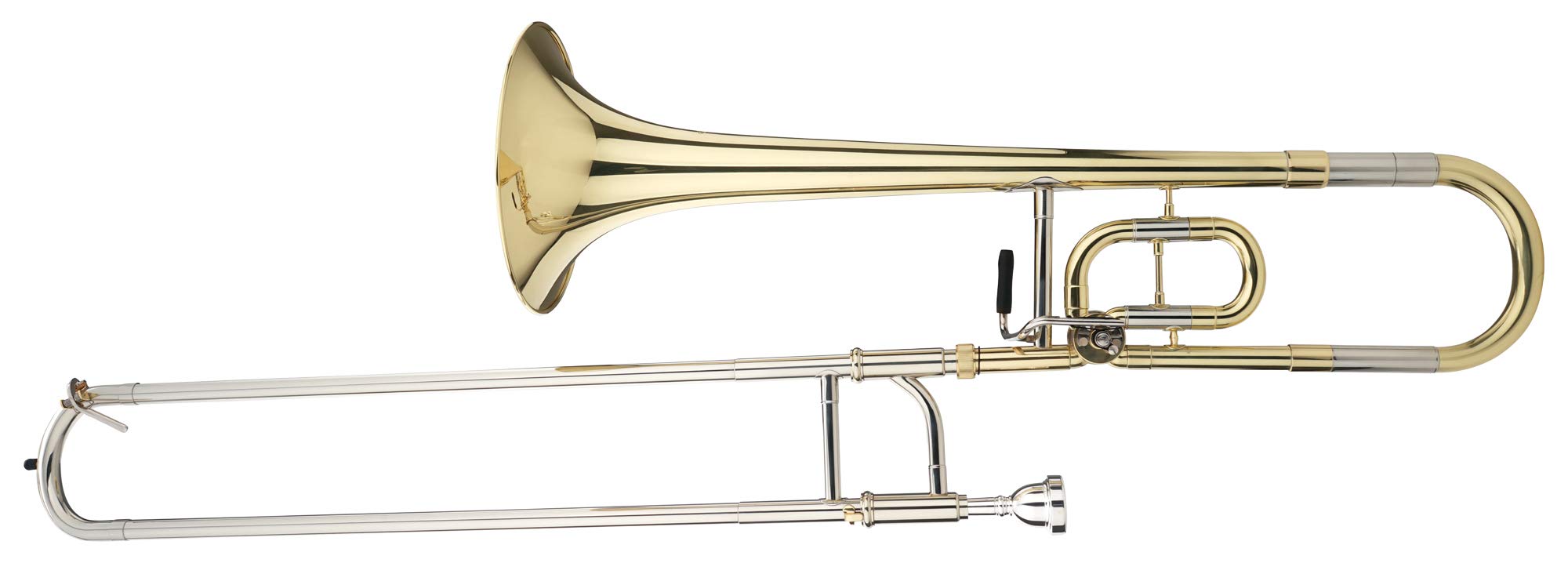 Classic Cantabile KP-35C Bb Kinderposaune (Schüler Posaune, Stimmung: Bb/C, Sekundventil mit Schnurmechanik, Messing-Schallbecher 200 mm, Bohrung 12,20 mm, inkl. Mundstück und Koffer)