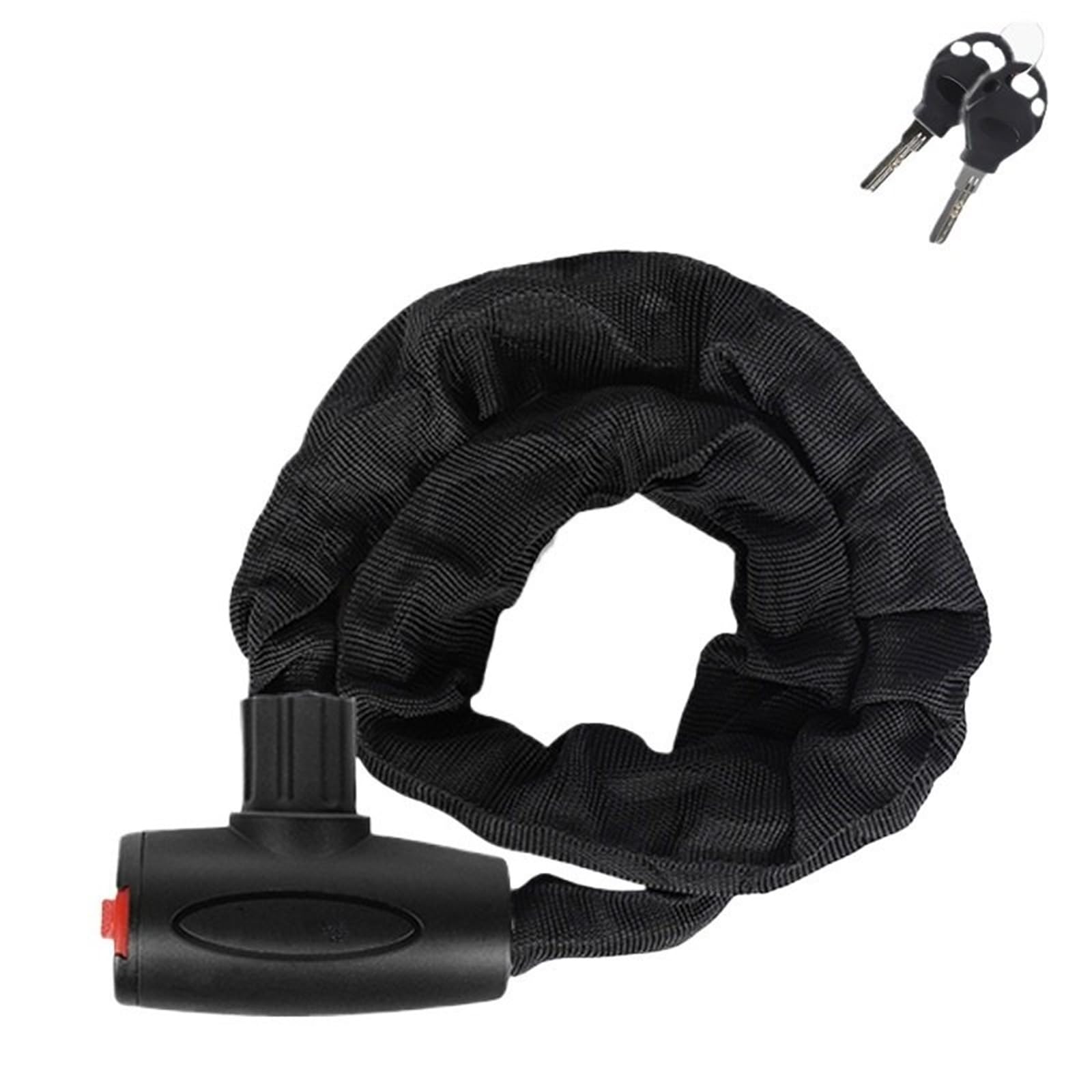Motorcycle Handlebar Lock Bicycle Chain Lock Portable Anti-Theft MTB Mountain Bike with 2 Keys Motorbike Lock Security(Length 90cm)