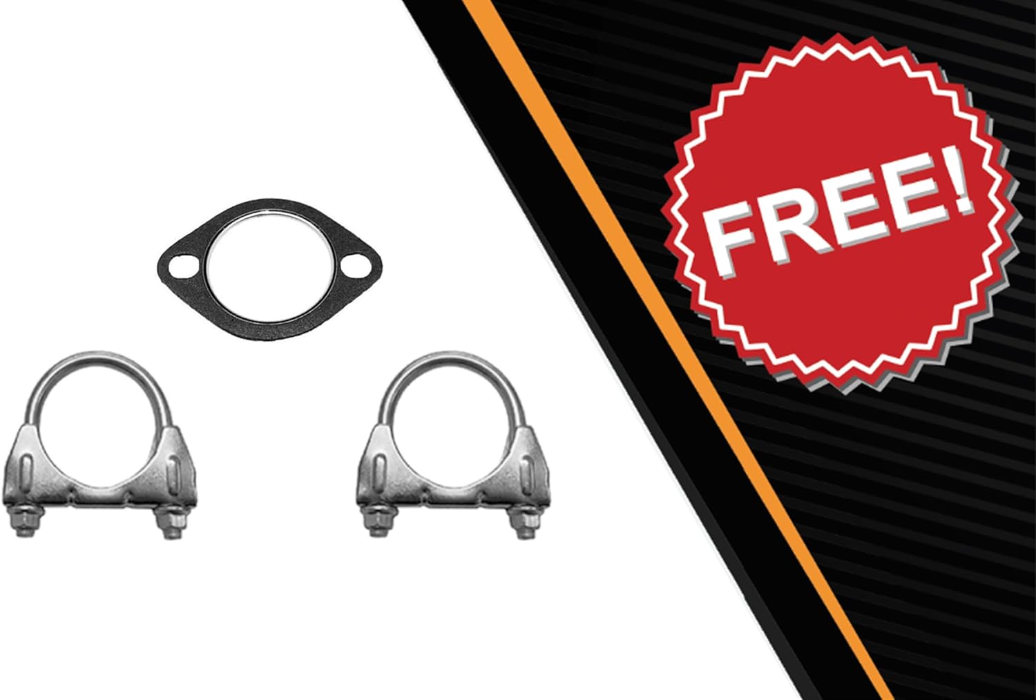 Exhaust Kit Intermediate Pipe, Muffler and Tail Pipe Compatible for 1996-1998 Chevy C1500 4.3L | 96-98 Chevy C1500 5.0L | Stainless Steel | Northeastern Exhaust | Free Clamps and Gasket Included