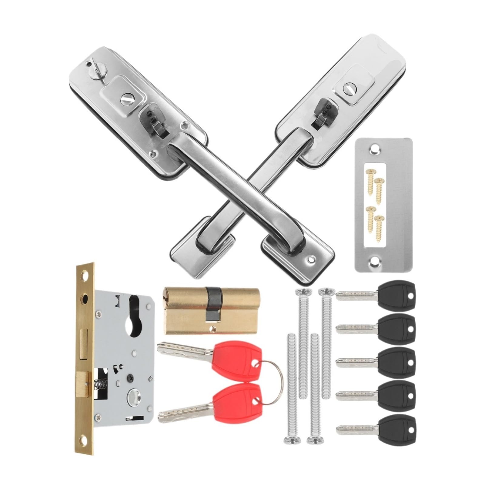 Poignée porte antivol acier inox robuste