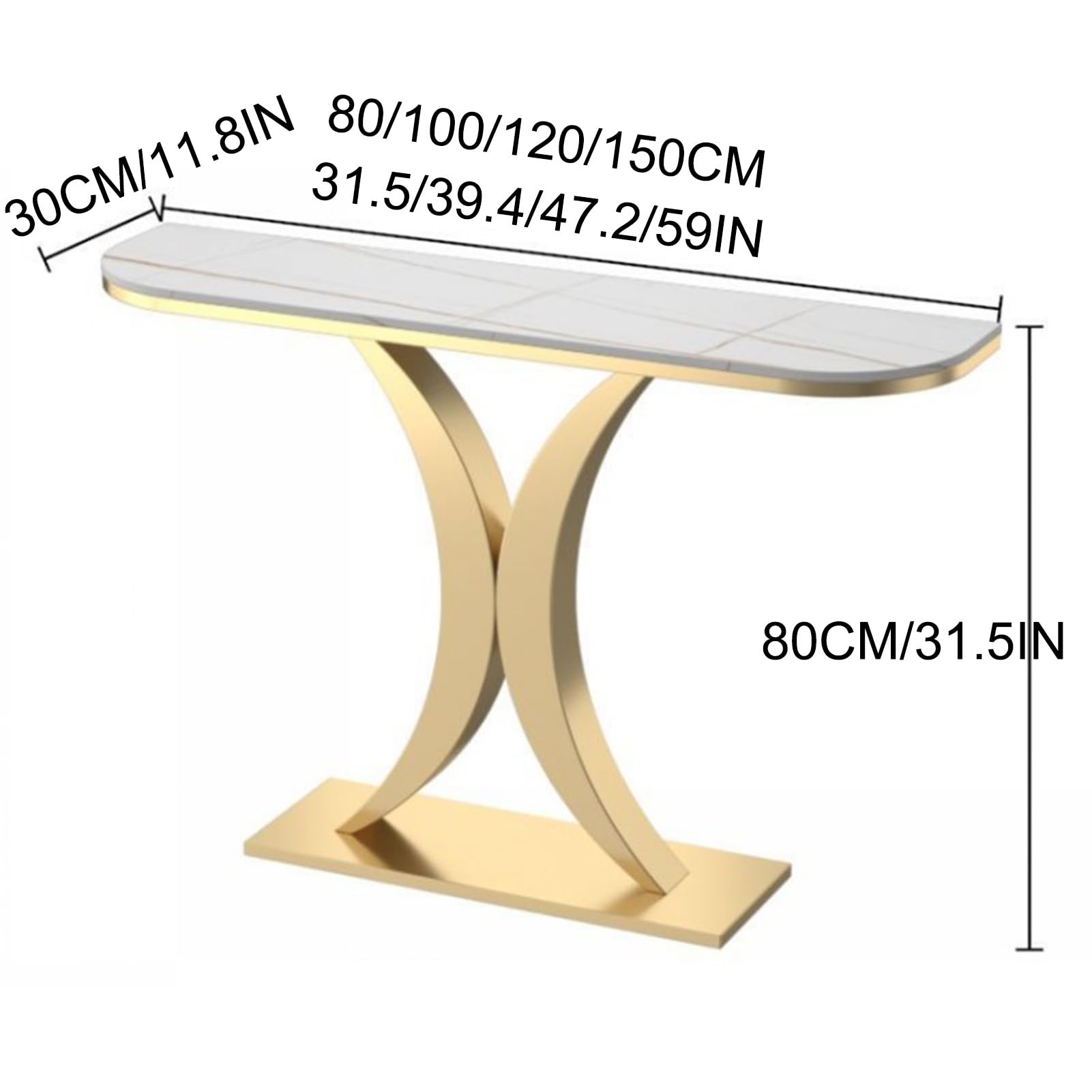 Mesa consola estrecha para recibidor, mesa auxiliar moderna, mesa consola con estructura metálica, mesas auxiliares para pasillo, entrada, vestíbulo, sala de estar, fácil de montar (Negro B, 120 cm/