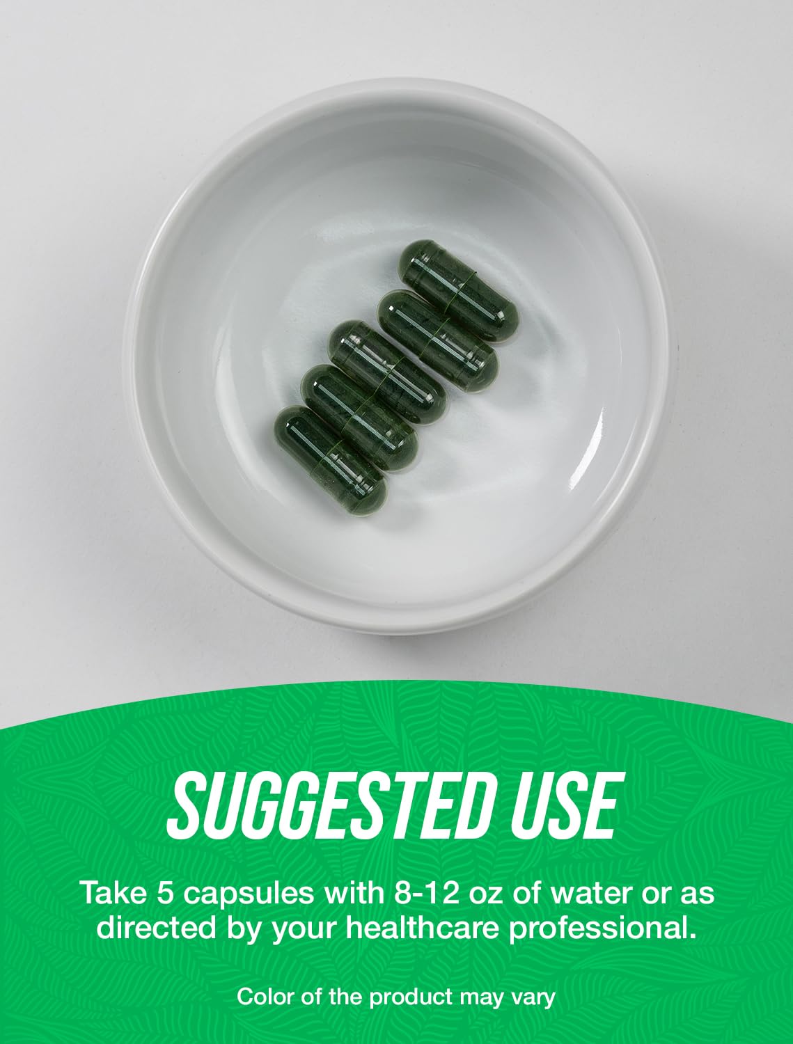 BulkSupplements.com Chlorella Capsules - Broken Cell Wall, Chlorella Supplement - Superfood Supplement, Vegan & Gluten Free, 5 Capsules per Serving, 150 Count (Pack of 1) — Amazon image 4