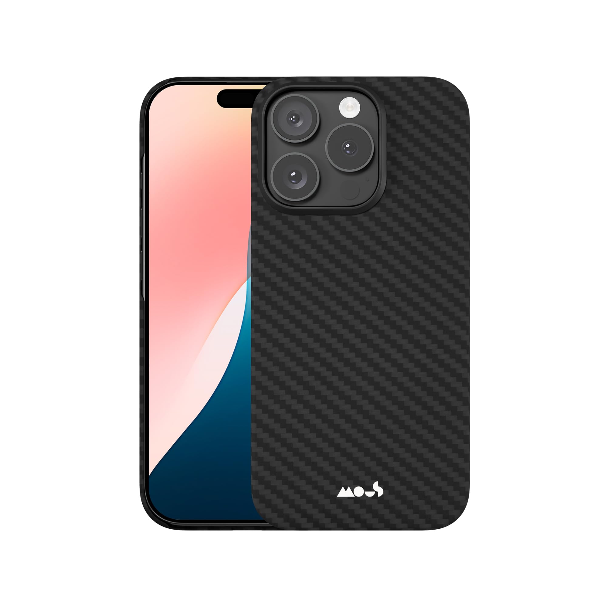 Mous Etui do iPhone'a 16 Pro Max, smukłe, kompatybilne z MagSafe, super cienkie włókno węglowe, magnetyczne etui na telefon