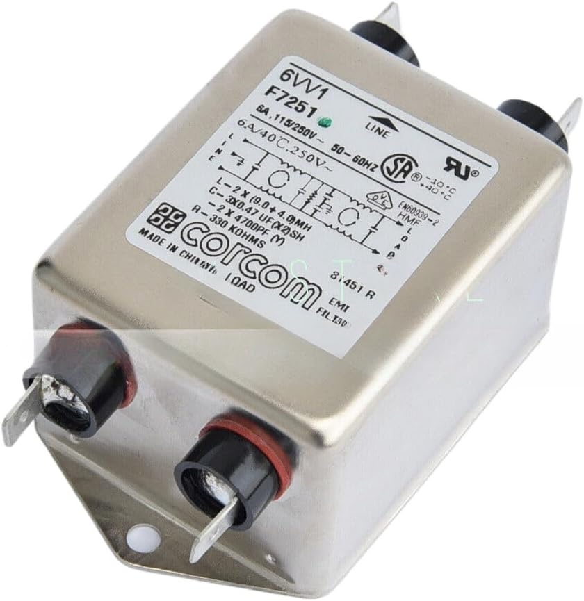 1PC 6VV1 6A Treadmill anti-electromagnetic interference EMI IEC filter (6A/6VV1 filter)