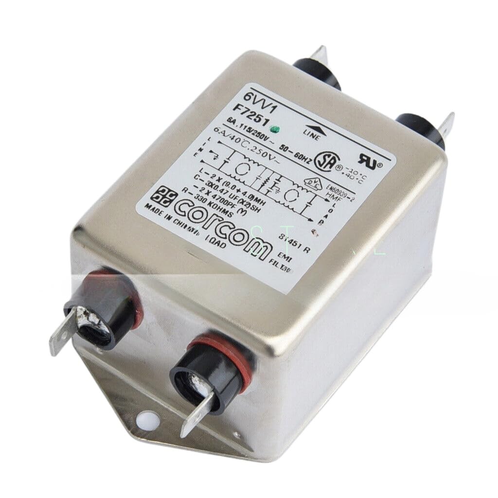 1PC 6VV1 6A Treadmill Anti-electromagnetic Interference EMI IEC Filter (6A/6VV1 Filter)