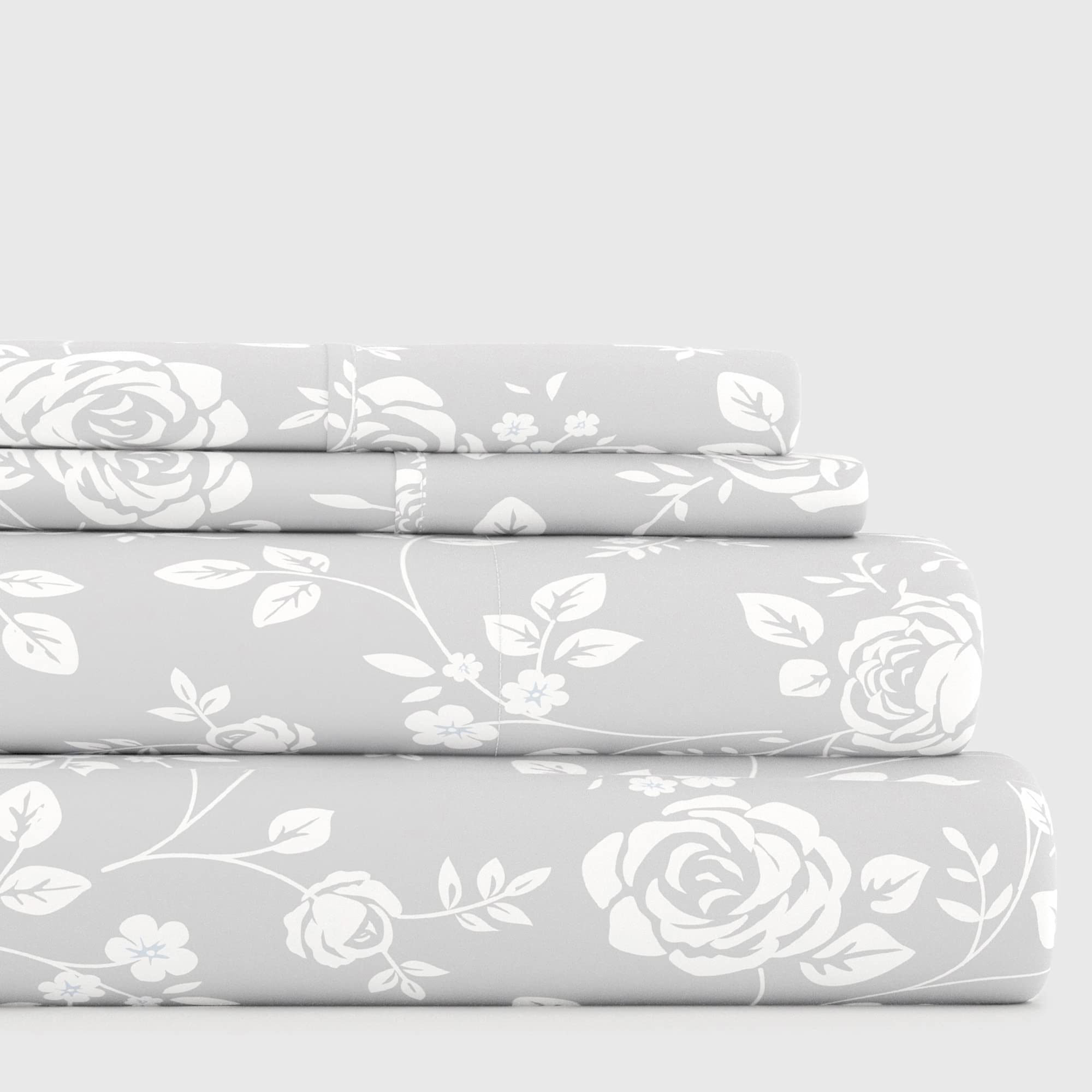 Linen Market 4 Piece California King Bedding Sheet Set (Light Gray) - Sleep Better Than Ever with These Ultra-Soft Cooling Bed Sheets for Your California King Size Bed - Deep Pocket Fits 16" Mattress