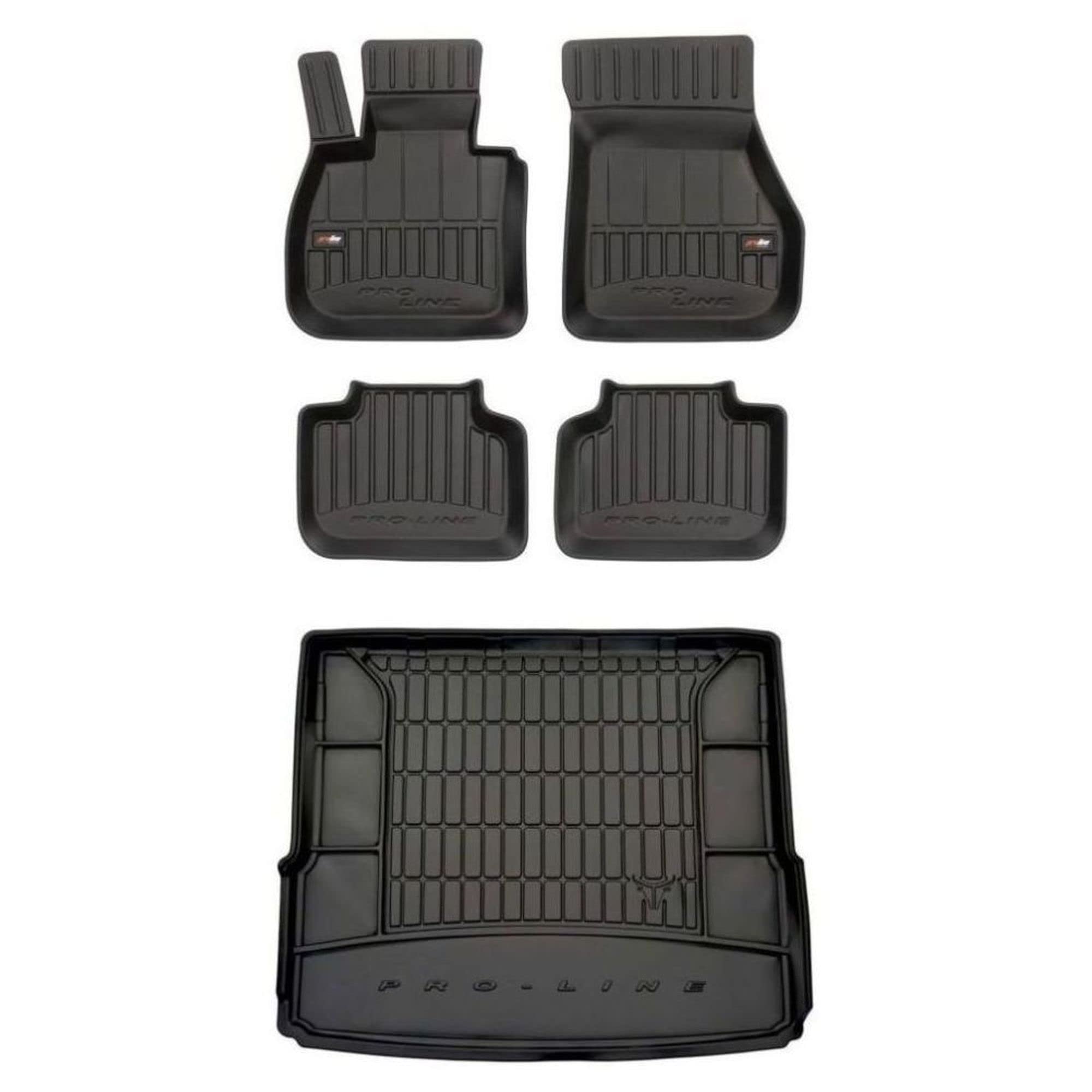 MOTOS Set de alfombrillas de goma y alfombrillas de maletero para BMW X1 F48 2015-2022 Mejora la comodidad de tus viajes con la alfombrilla antideslizante para coche 3D- alfombrillas para todo tipo de