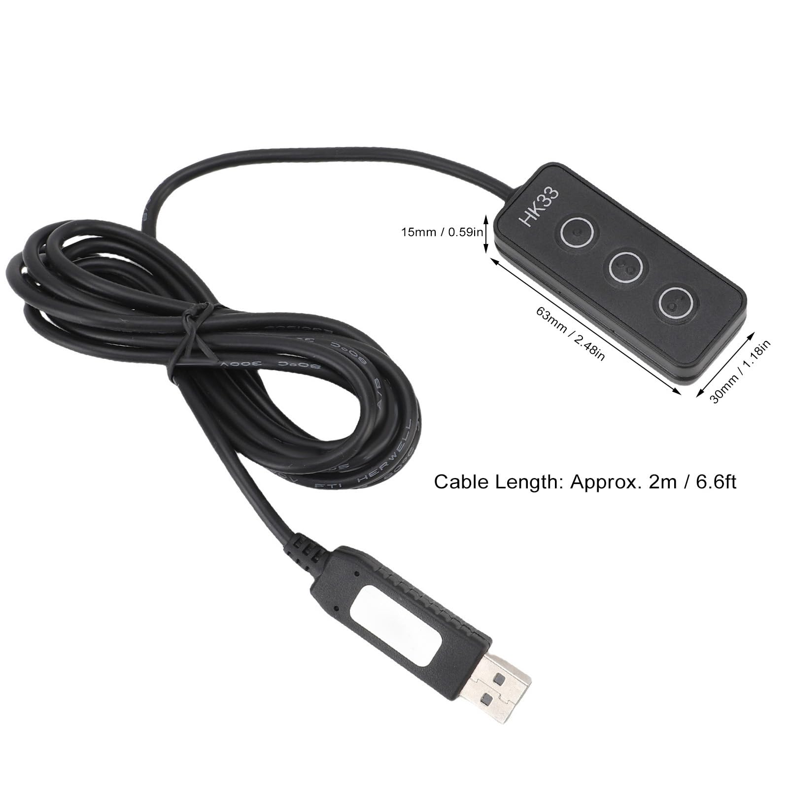 Aramox Clavier Macro USB à 3 Touches, Braille et Magnétique (Black)